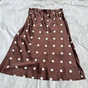 Loft Polka Dot Midi Skirt